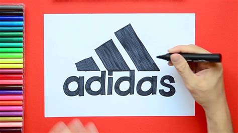 How to draw an Adidas logo .